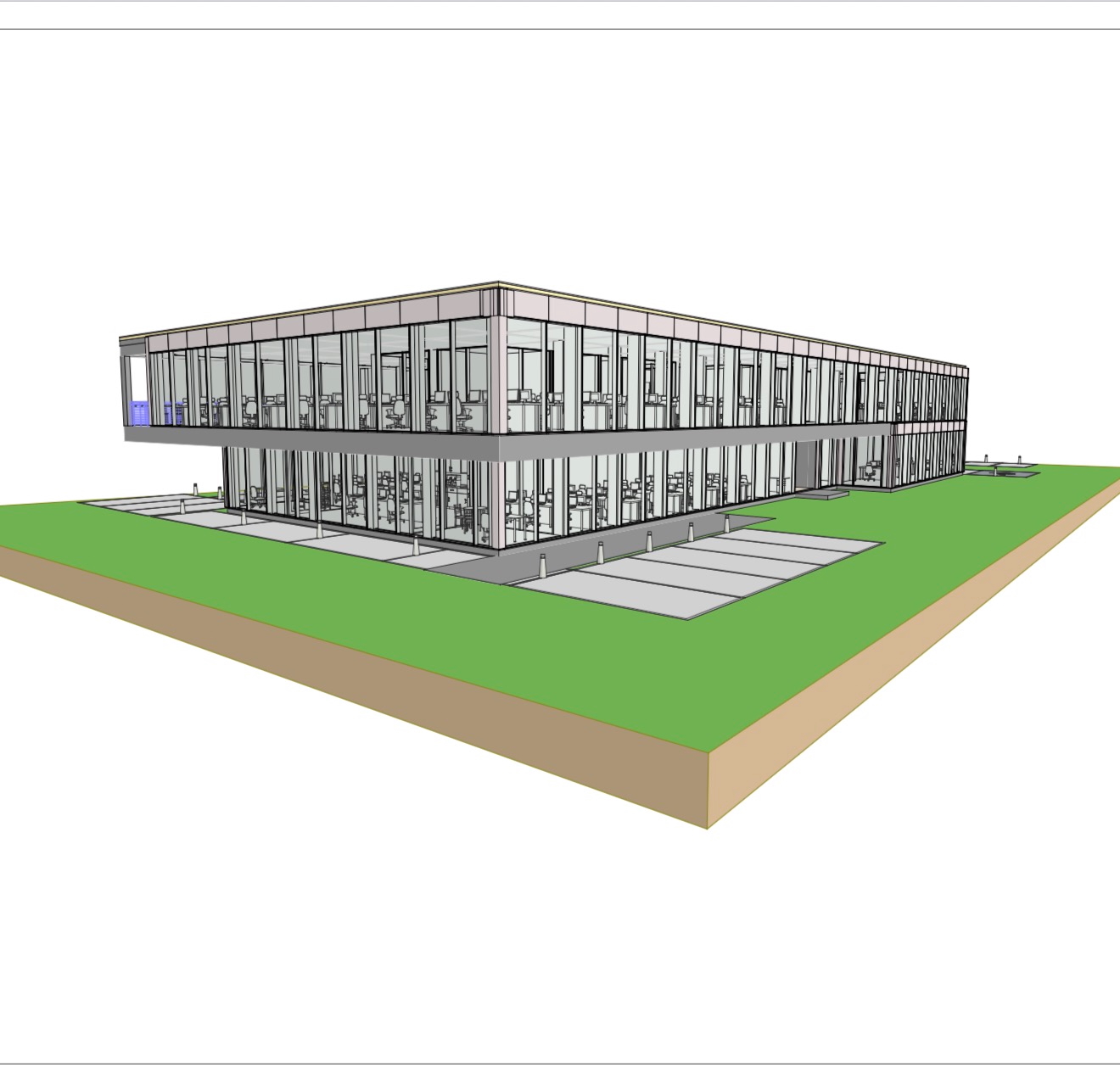 Diseño de arquitectura render de Edificio Corporativo